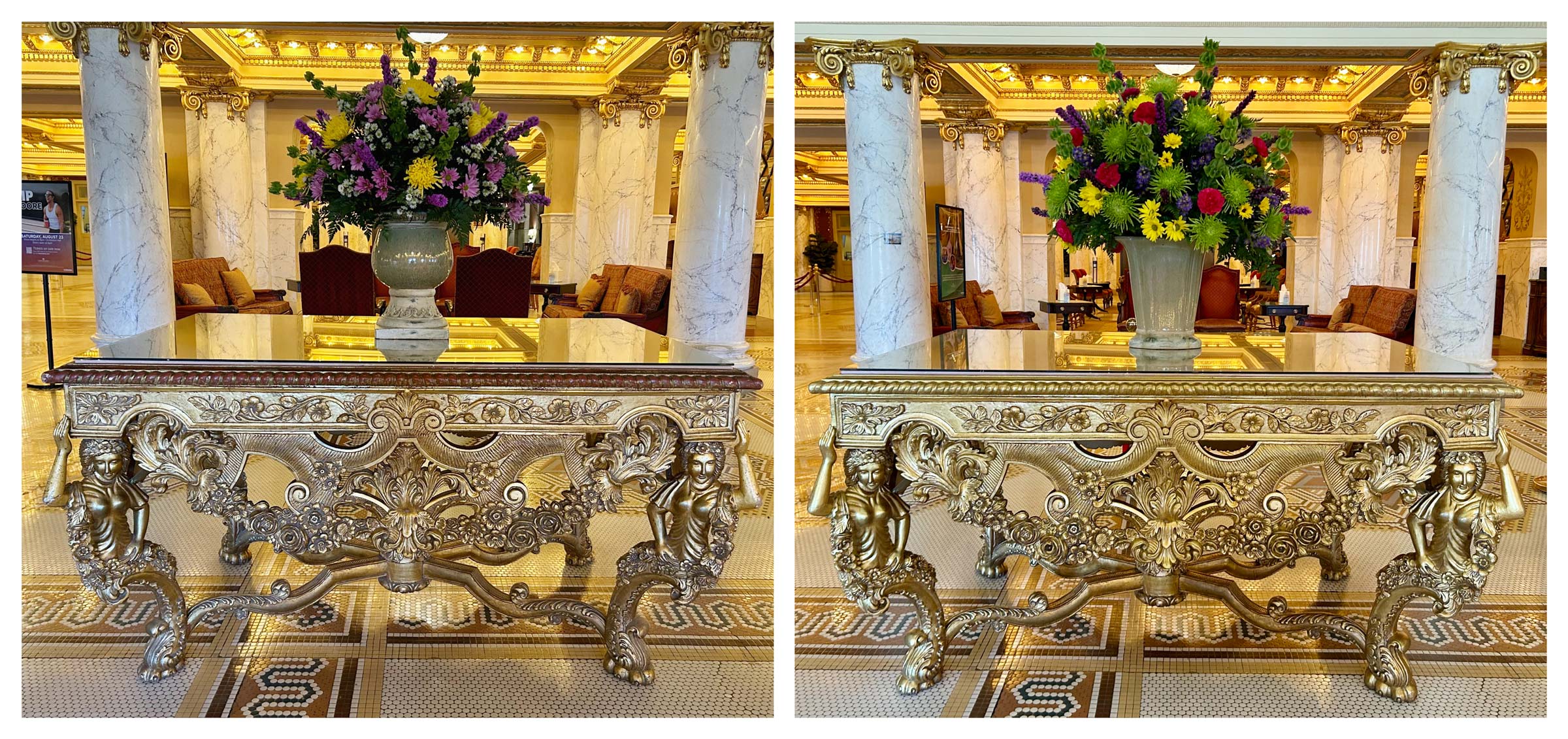 8.-Gold-Table An ornate gold table before and after refinishing